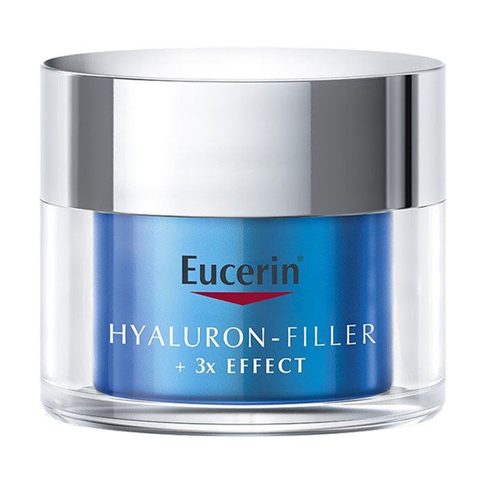 Нічний гель-крем для обличчя Eucerin Hyaluron-Filler + 3x Effect Night Gel-Cream Hydration Boost, 50 мл